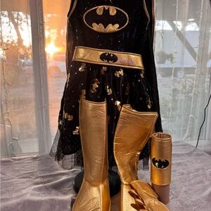 Kids Gold and Black Superhero Costume Set